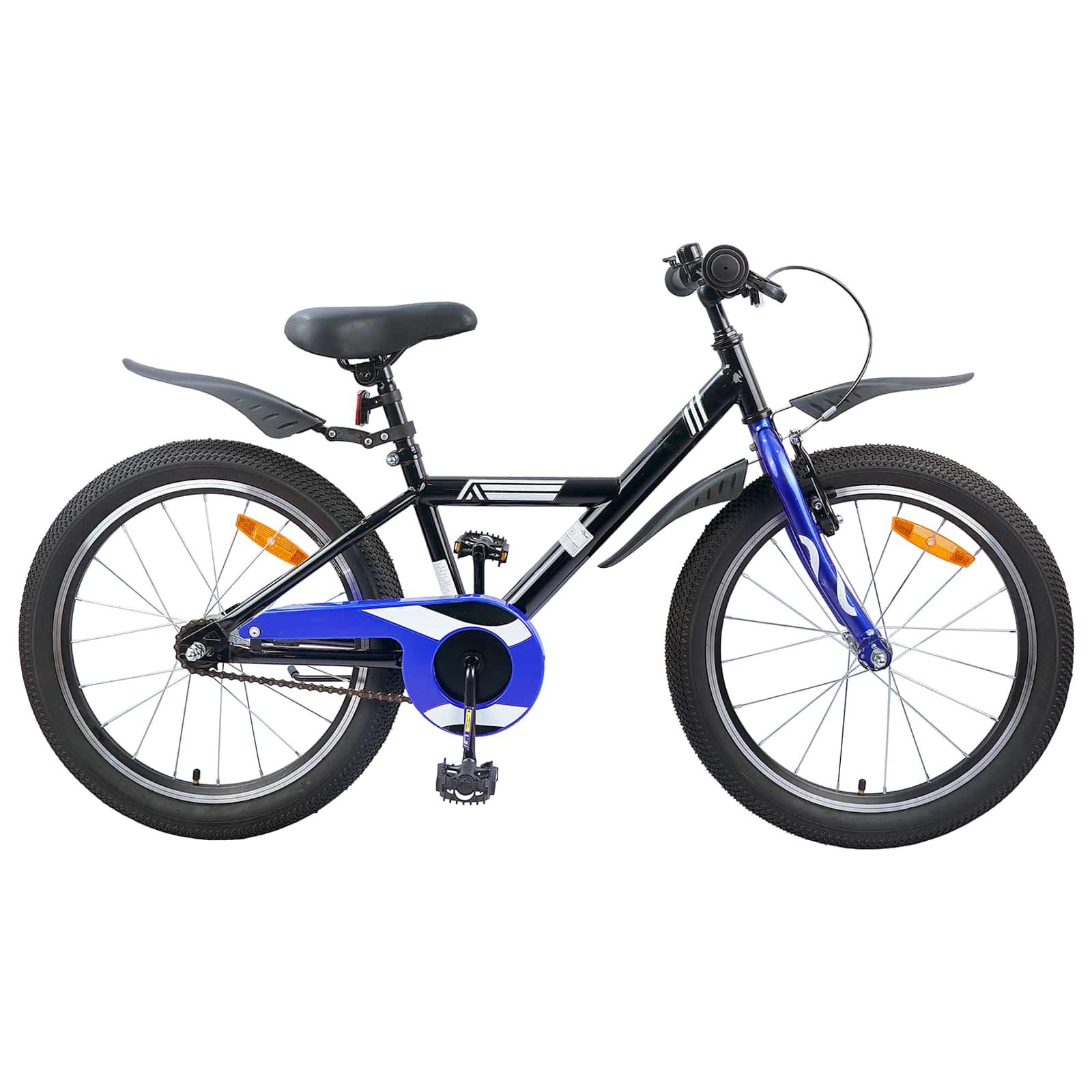 Børnecykel 18 tommer til 5-7 år gammel Sort