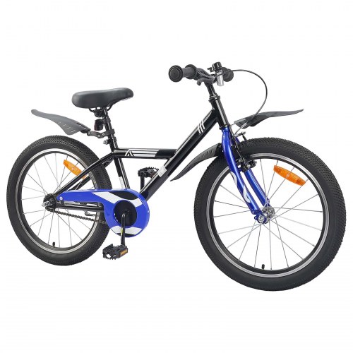 Børnecykel 18 tommer til 5-7 år gammel Sort