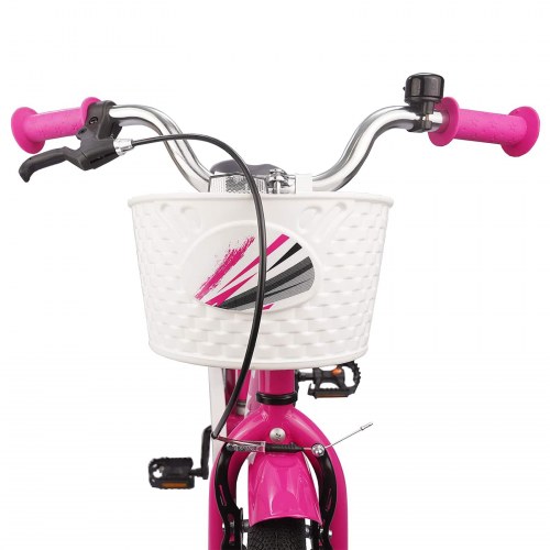 Børnecykel 18 tommer til 5-7 år gammel Mørk pink