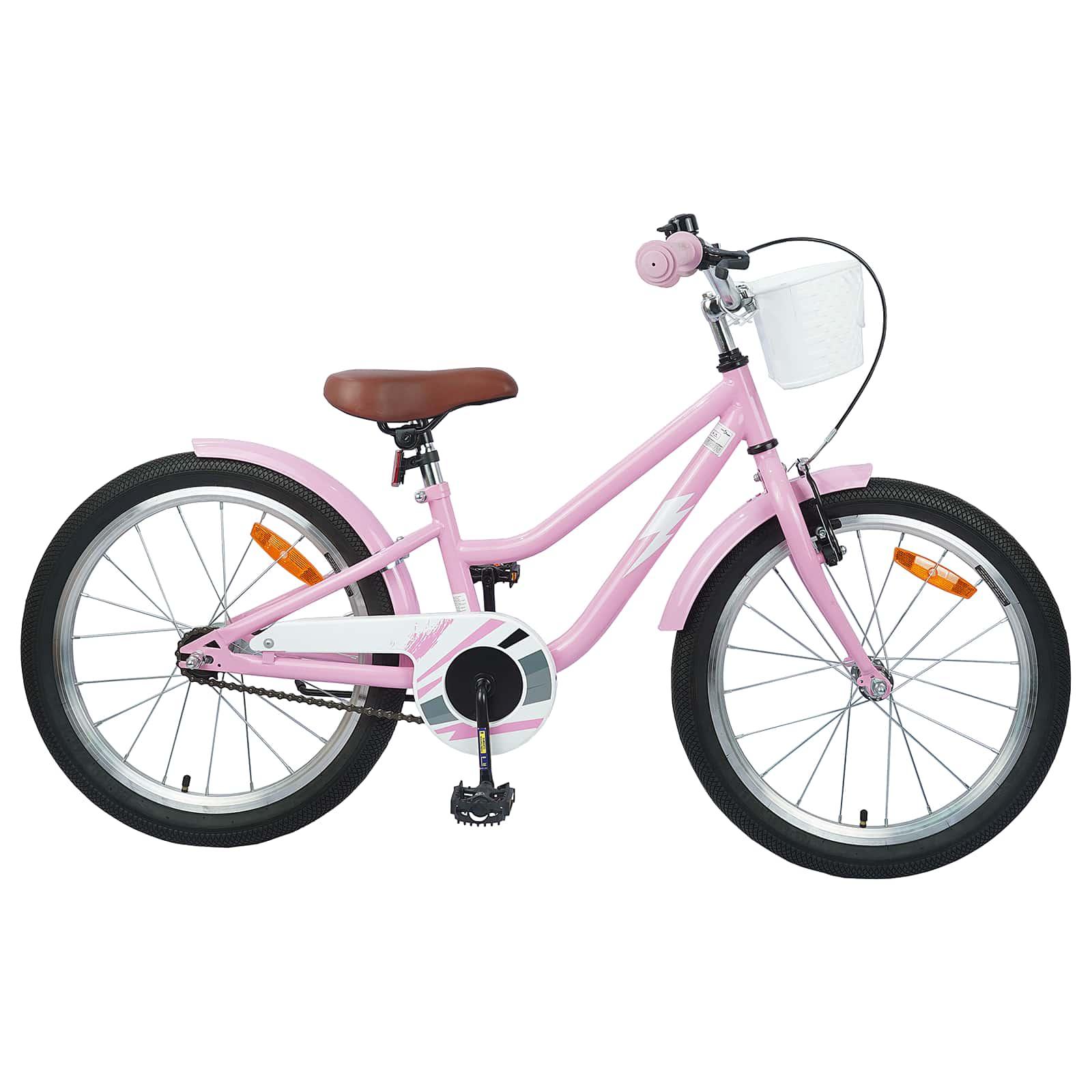 Børnecykel 18 tommer for 5-7 år gammel Lys pink