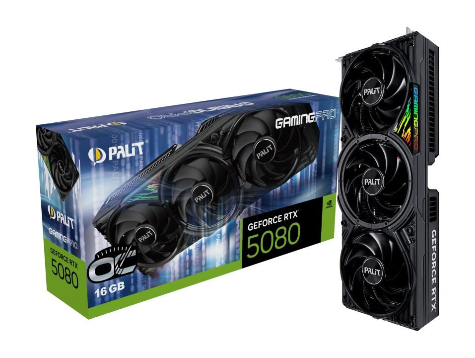 Palit GeForce RTX 5080 GamingPro OC - 16 GB GDDR7 grafikkort billede