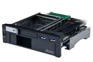 Akasa AK-IEN-01 drevbaj-panel 2,5"/3,5" - sort billede
