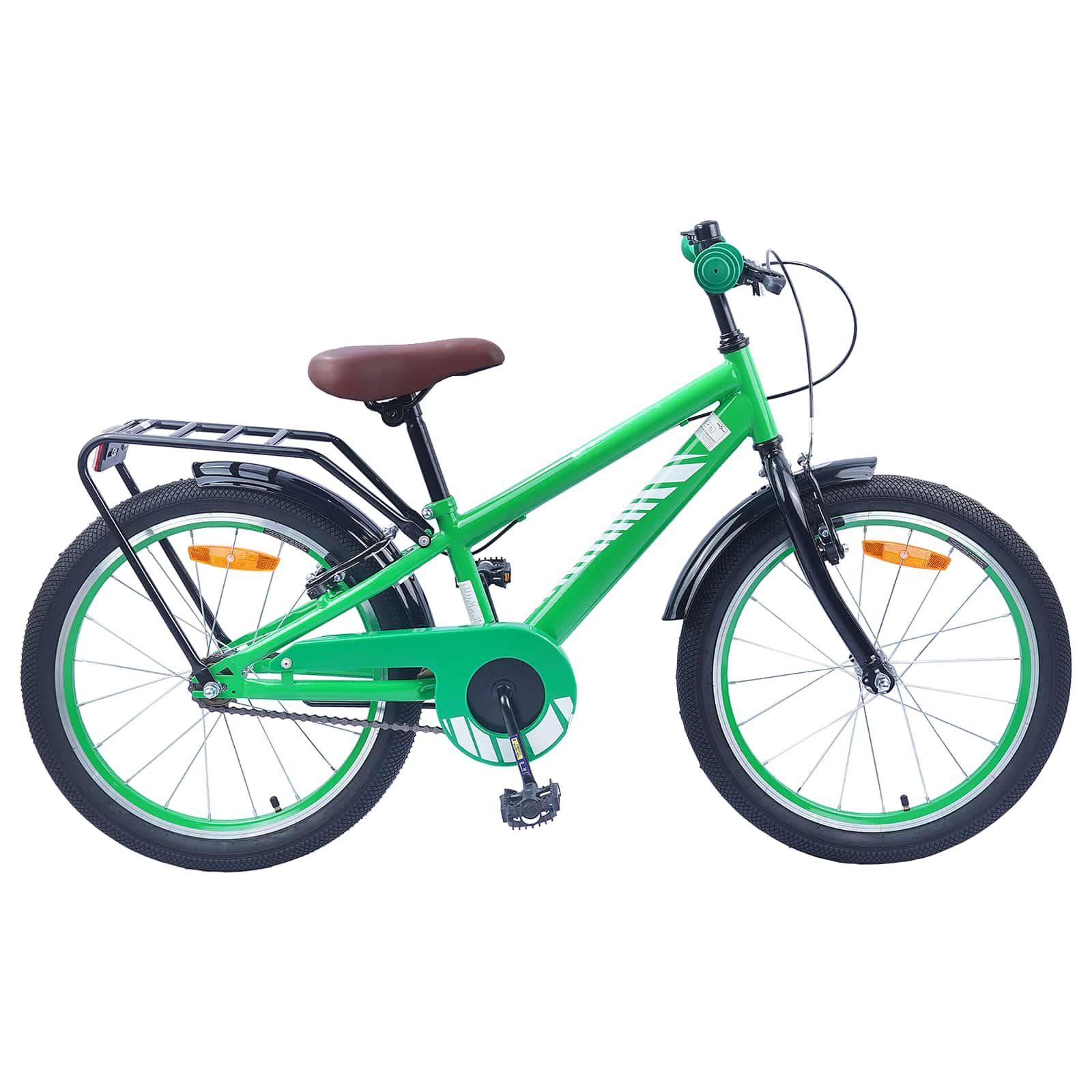 Børnecykel 18 tommer til 5-7 år gammel Grøn