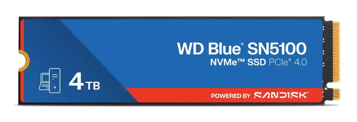 WD Blue SN5100 4 TB NVMe SSD (M.2 2280, PCIe 4.0 x4) billede
