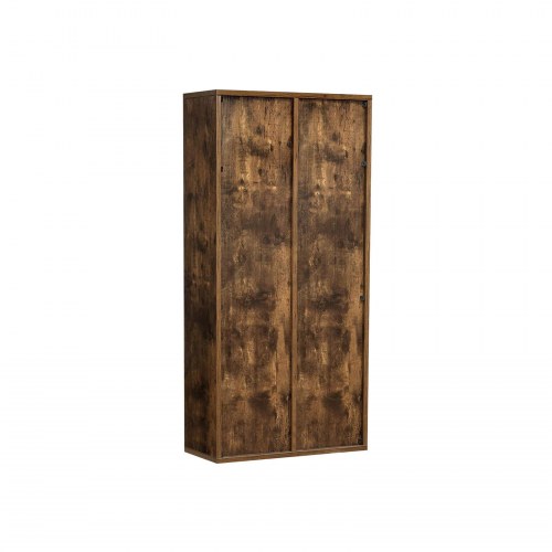 Bogreol med 7 rum – fritstående opbevaringshylde, rustik brun, 50 × 24 × 106 cm