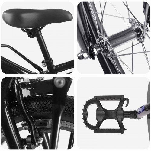 Børnecykel 18 tommer til 5-7 år gammel Sort