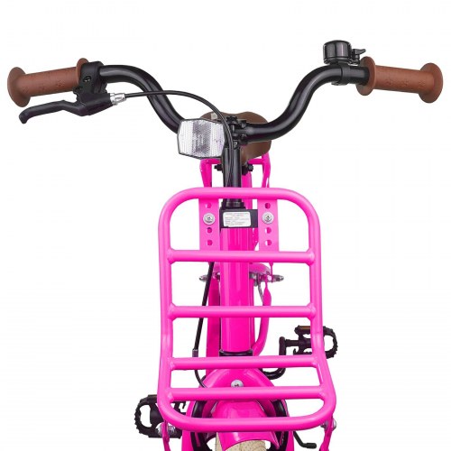Børnecykel 18 tommer til 5-7 år gammel Mørk pink