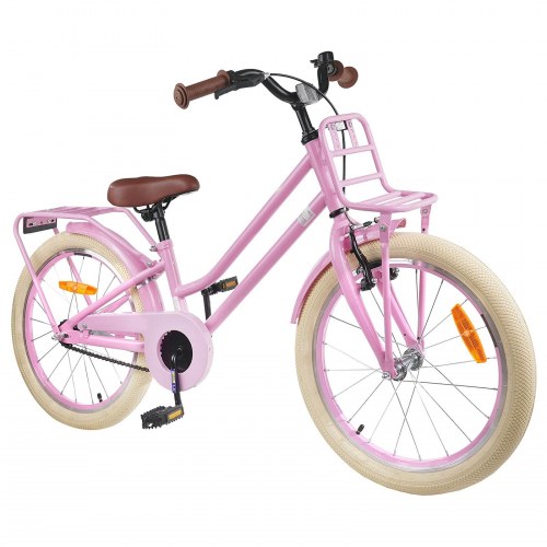 Børnecykel 18 tommer til 5-7 år gammel Lys pink