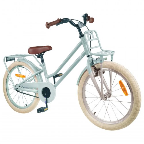 Børnecykel 18 tommer til 5-7 år gammel Lys grøn