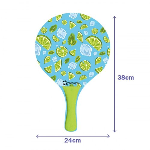 Marbueno strandsæt med bats og bold - multifarvet træ, 38 × 24 cm