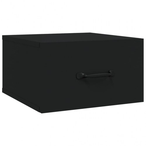 Væghængt sengebord 35x35x20 cm sort (OUTLET C)