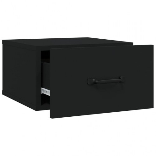 Væghængt sengebord 35x35x20 cm sort (OUTLET C)