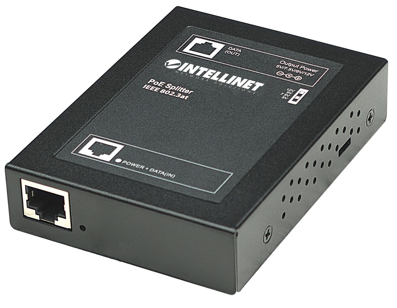 Intellinet PoE+ splitter - IEEE 802.3at, 5/7,5/9/12 V DC billede