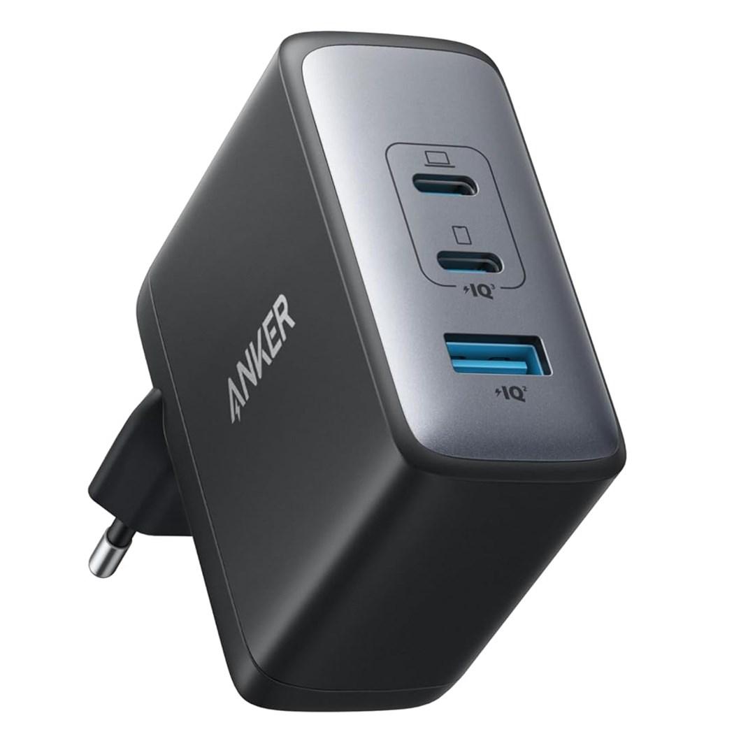 Anker PowerPort 736 Nano II - 100 W hurtig oplader, 2x USB‑C + USB‑A, sort billede