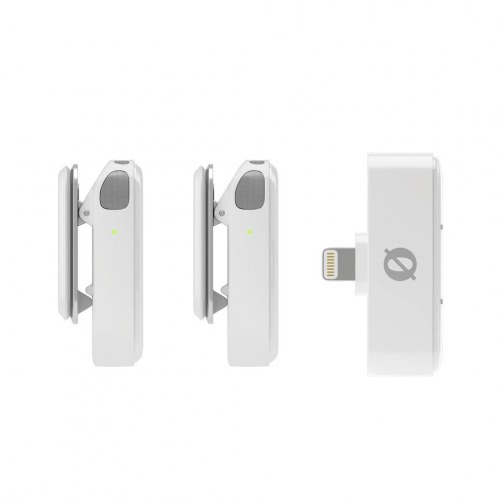 RODE Wireless Micro - 2‑kanals digitalt trådløst mikrofonsystem, Lightning, hvid