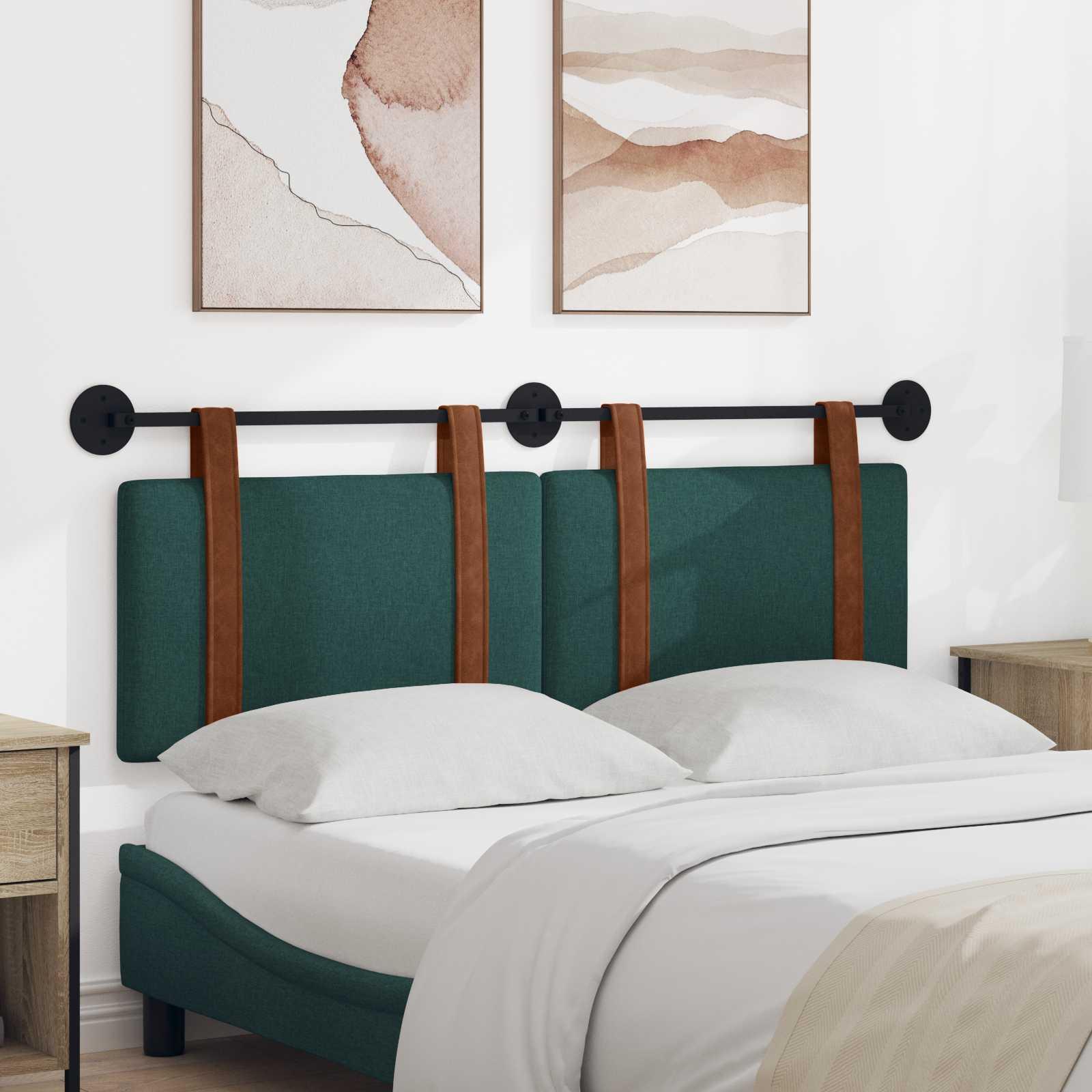Hængende Hovedgavl Ensfarvet Mørkegrøn 150 x 55 x 5 cm Antik PU