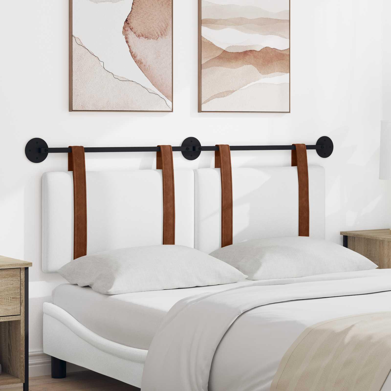 Hængende Hovedgavl Vægmonteret Hvid 130 x 55 x 5 cm Antik PU