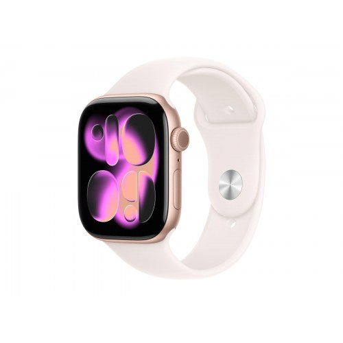 Apple Watch Series 11 GPS 46 mm - lyserød sport, roseguld