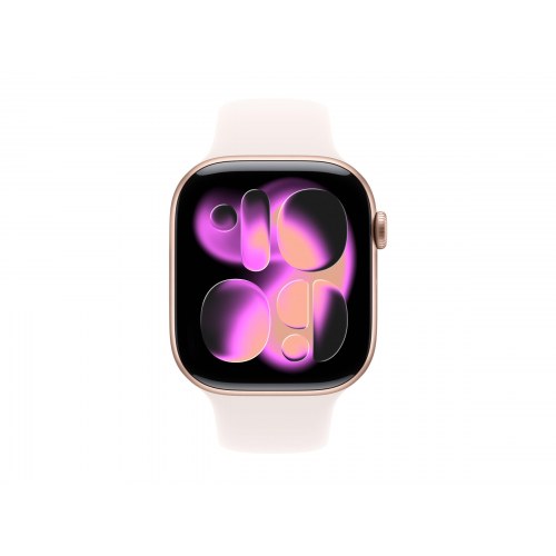 Apple Watch Series 11 GPS 46 mm - lyserød sport, roseguld