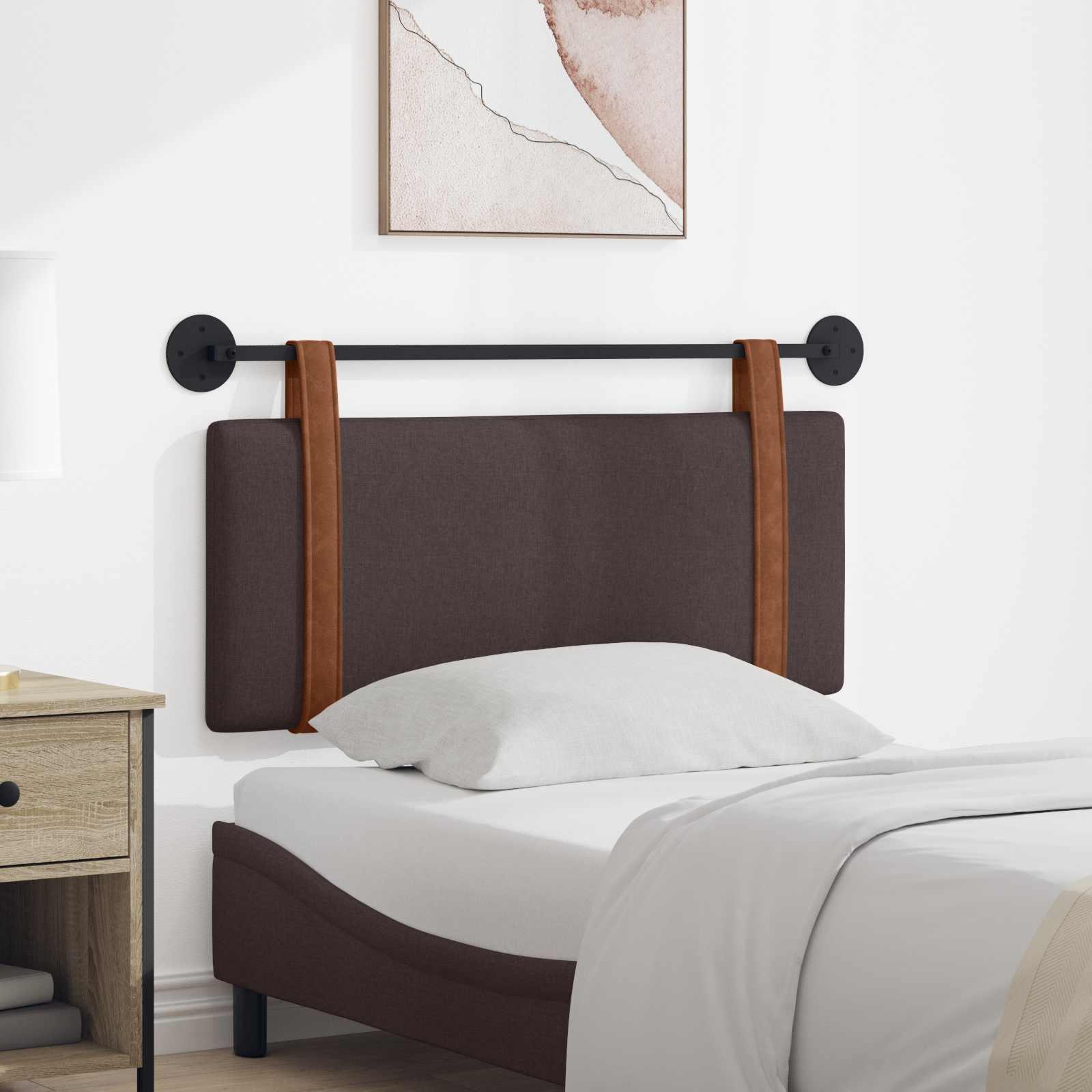 Hængende Hovedgavl Ensfarvet Mørk Brun 110 x 55 x 5 cm Antik PU