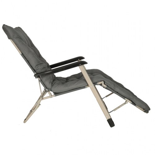 Sammenklappelig have- og strandstol med pude – grå