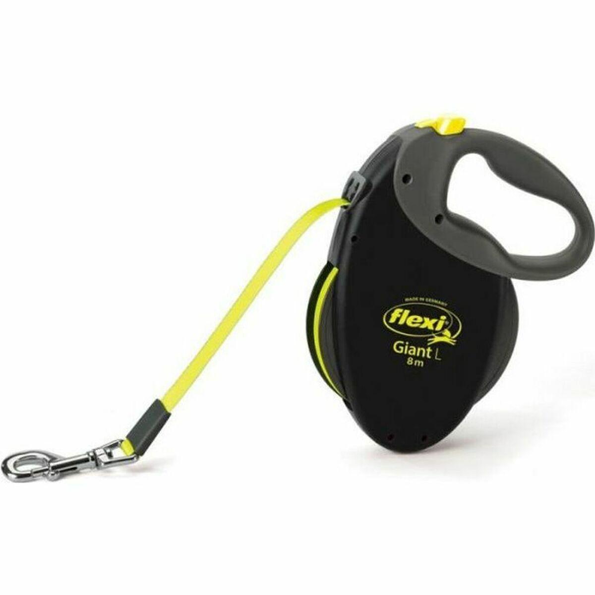 Flexi Neon Giant L hundesnor - Sort/Gul, 8 m