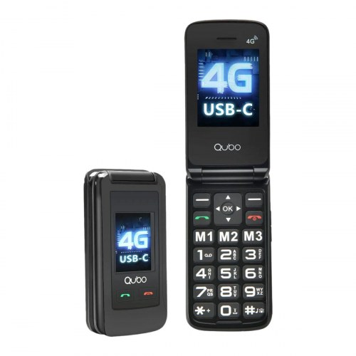 Qubo X-247 4G klaptelefon 2,4" QVGA - sort