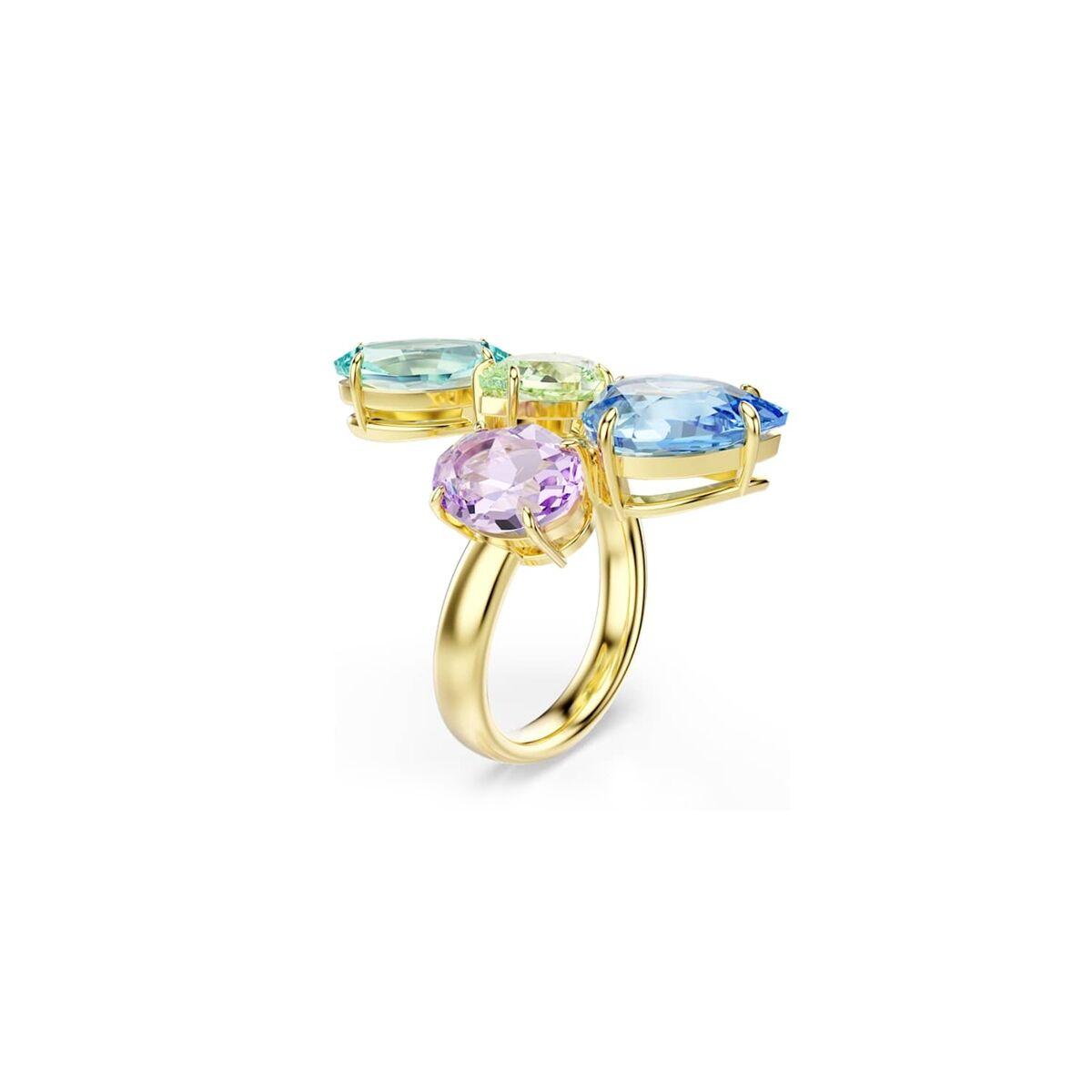 Swarovski ring 5746908 - gylden dame ring med farvede sten