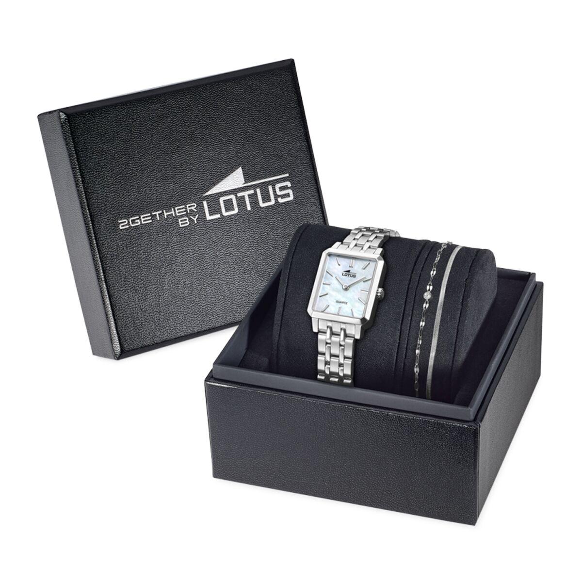 Lotus 19008/1 dameur - sølvfarvet armbåndsur i rustfrit stål