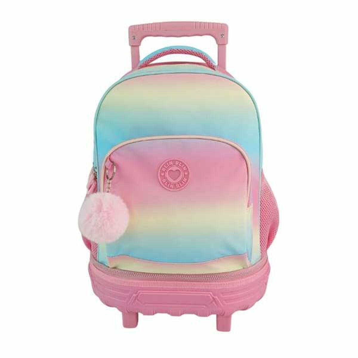 Toybags Blin Blin skolerygsæk med hjul - Gradient Pink