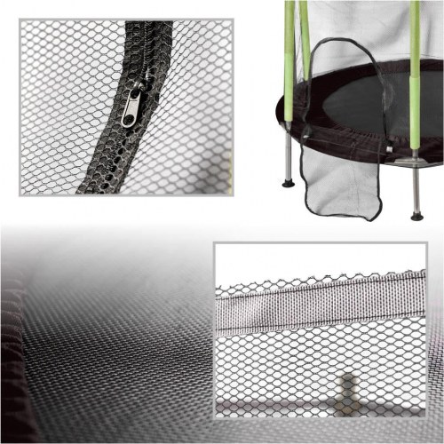 Børnetrampolin 140 cm med sikkerhedsnet – grøn