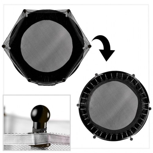 Børnetrampolin 140 cm med sikkerhedsnet – grøn