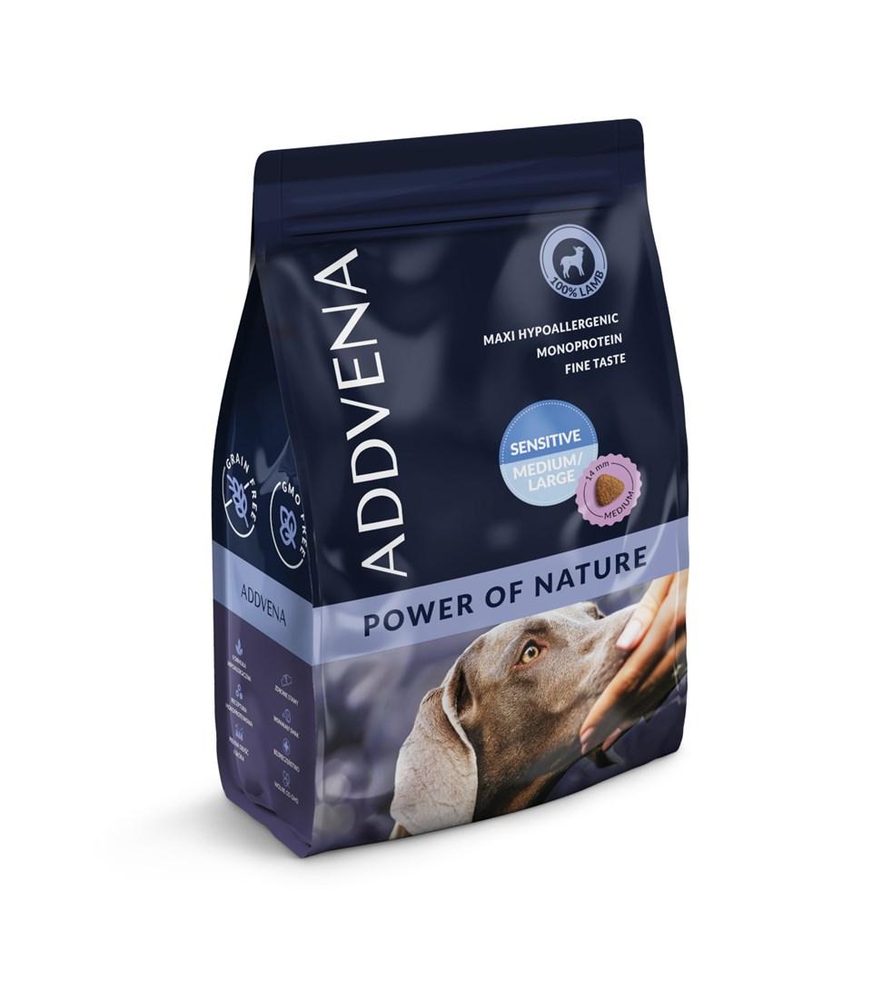 ADDVENA Power of Nature Sensitive hundefoder til mellem og store racer - 2,5 kg