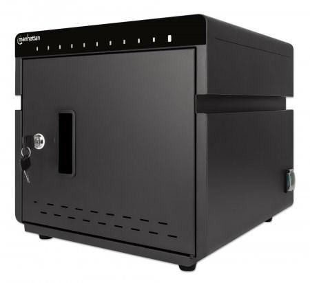 Manhattan 10-bay opladningsskab til iPad m.fl. - USB‑C, bordmodel, låsbart billede