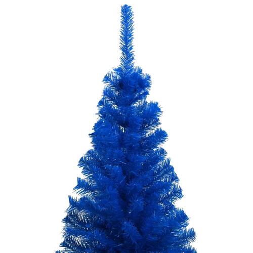 Kunstigt juletræ med lys og kuglesæt 240 cm PVC blå