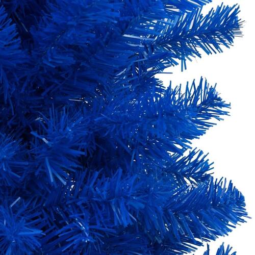 Kunstigt juletræ med lys og kuglesæt 240 cm PVC blå