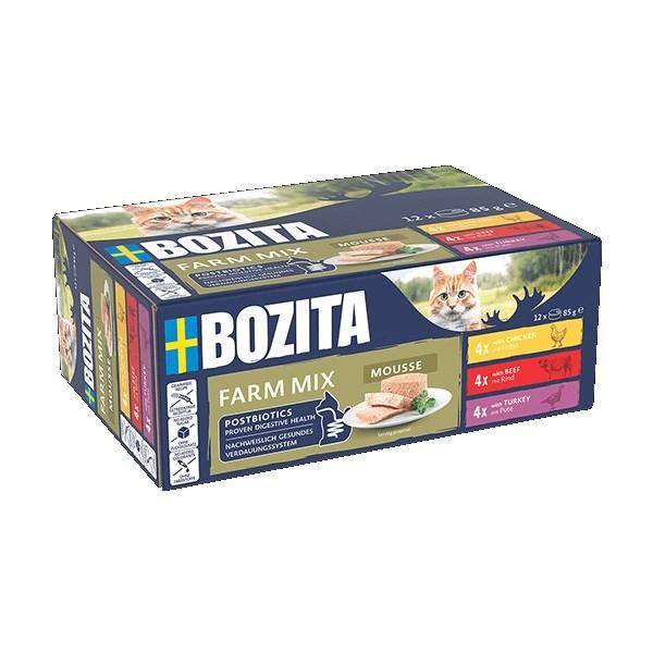 Bozita Mousse Mix Ocean - vådfoder til kat, 12×85 g