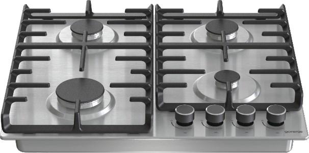 Gorenje G642ABX gaskogeplade 60 cm – rustfrit stål, indbygning, 4 zoner