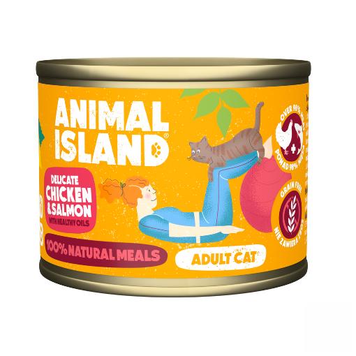 ANIMAL ISLAND vådfoder til kat - kylling med laks, 200 g