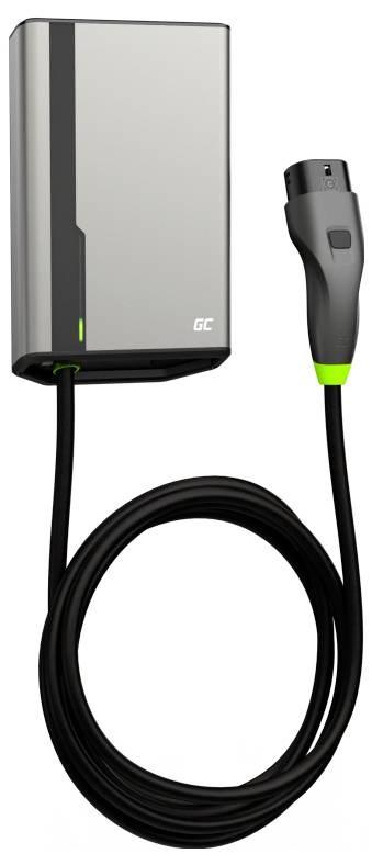 Green Cell EVGC021A2275 ladestation til elektriske køretøjer Grå Aluminium Væg 3 Indbygget skærm LED