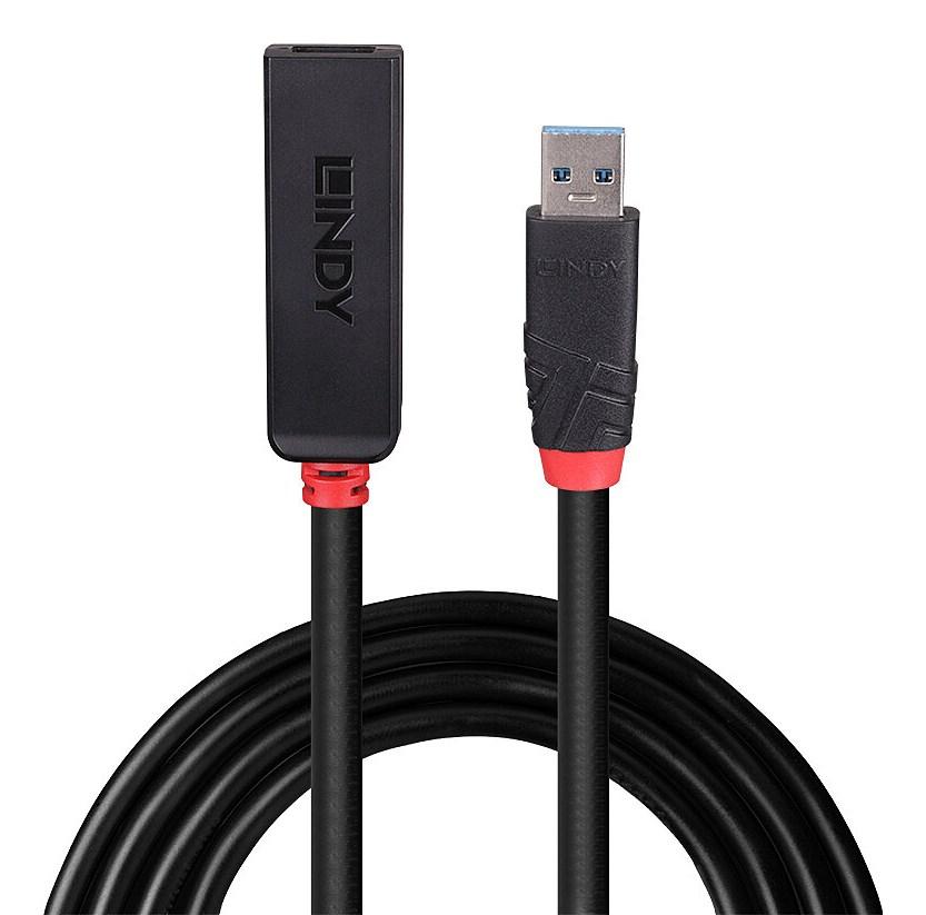 LINDY USB 3.0 aktiv forlængerkabel 15 m – Slim