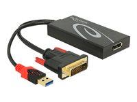 DeLOCK 62596 videokonverter - DVI til DisplayPort, sort