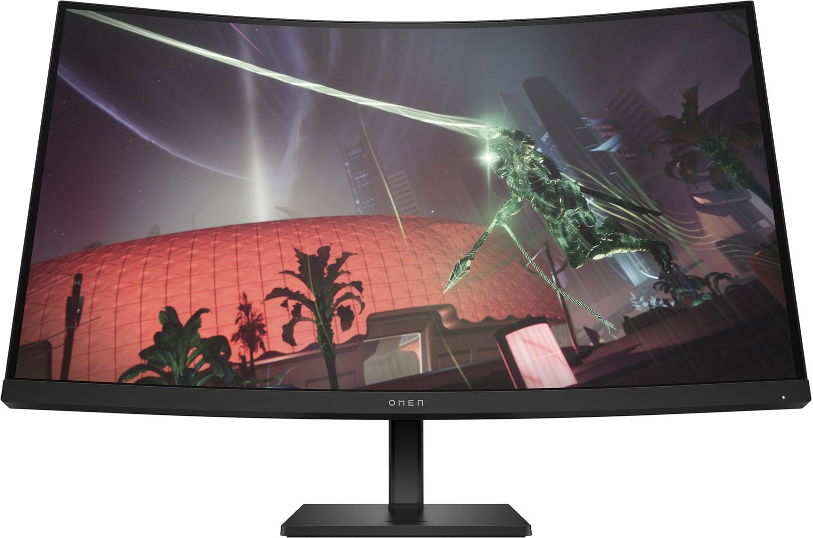 HP Omen 32c 31,5" buet gaming-skærm - QHD 165 Hz, sort billede
