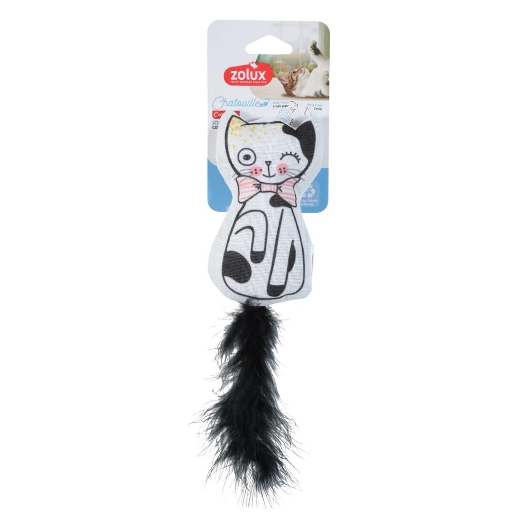 Zolux Chatouille kattelegetøj med fjer og catnip - 13 cm