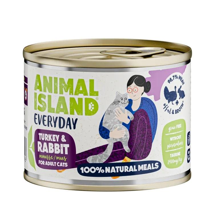 ANIMAL ISLAND Everyday vådfoder til kat – kalkun & kanin, 200 g