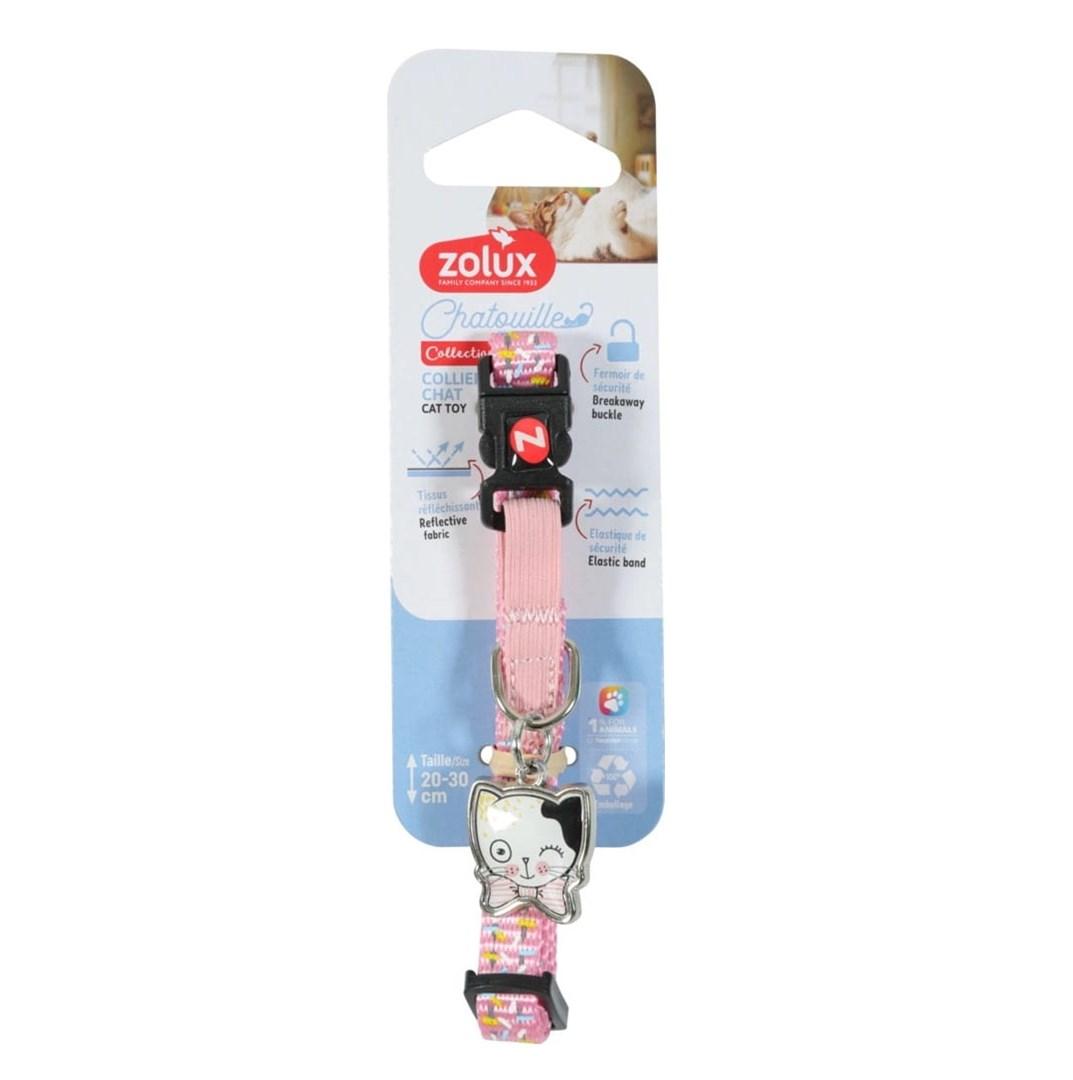 ZOLUX Chatouille kattehalsbånd - pink, 20-30 cm