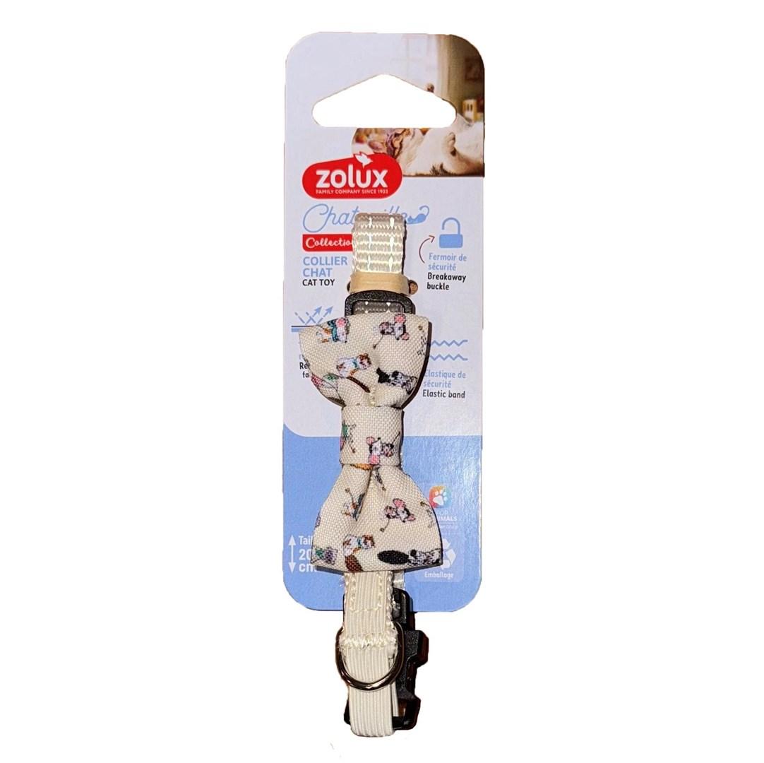 ZOLUX Chatouille kattehalsbånd - beige med sløjfe