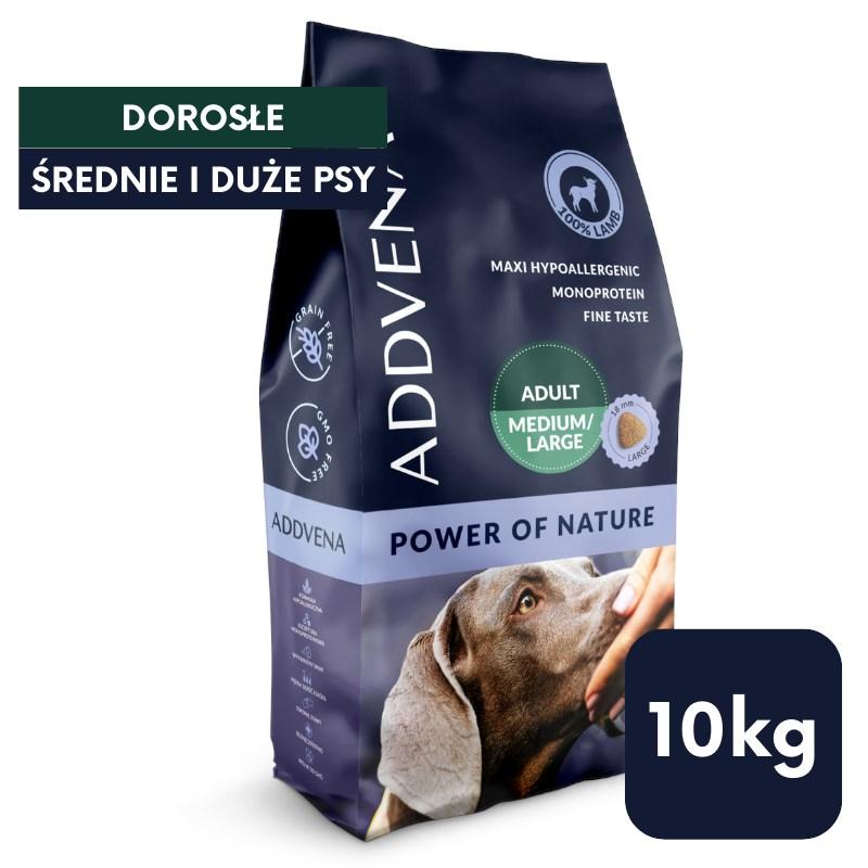 ADDVENA Power of Nature – hundefoder til voksne mellem og store racer, 10 kg