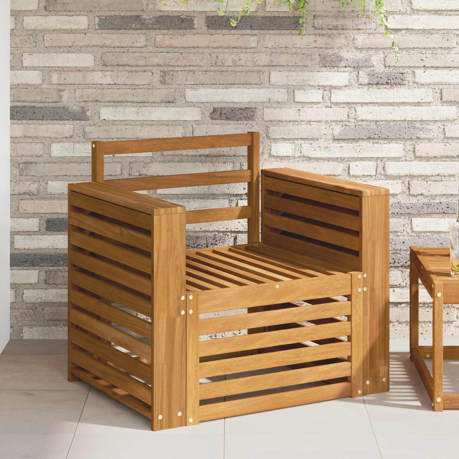 Udendørs Sofagruppe 67 X 63 X 73 Cm - Naturfarvet / Bred flad