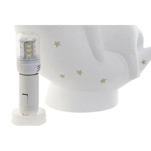 Bordlampe Hvid Porcelæn 25W 220 V LED Måne (19.8 x 9.6 x 24.5 cm)